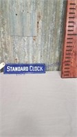 Standard Clock porcelain sign