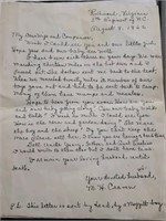 Copy Of Letter Aug 8, 1862 M H Cranen