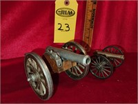 Two Cast Iron Miniature Cannons