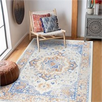 Topotdor Machine Washable Area Rug 4x6 Ultra-Thin