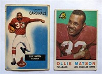 Ollie Matson Cards 1955 Bowman 25 1958 Topps 50
