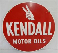 KENDALL MOTOR OILS D/S PAINTED METAL SIGN