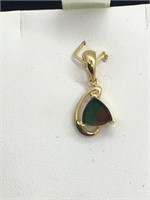 14k Gold and Ammolite Pendant valued at $325