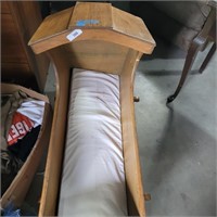 21"w x 36"l x 28" wooden baby bed