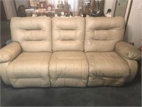 Double Reclining Leather Couch
