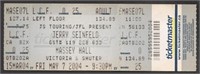 Jerry Seinfeld Unused Ticket Stub