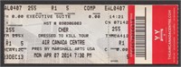 Cher Unused Concert Ticket Stub