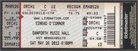 Sinead O'Connor Unused Concert Ticket Stub