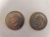 1972 & 1978 Eisenhower Silver Dollars