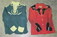 (2) 1950-60's Roy Rogers Boys Western Shirts