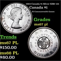 1964 Canada $1 Silver Canada Dollar KM# 121 $1 Gra