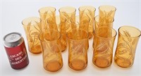 12 verres gerbes de blé, vintages, grands