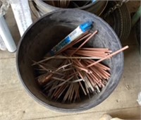 2 Pails of various stick welding rods