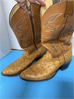 Full quill ostrich boots possibly Justin size 11EE