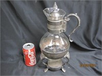 Vtg Coffee Carafe Silver Plate