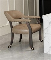 JESONVID DINING CHAIR WITH CASTERS, CAPTAIN'S