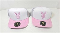 NEW Playboy Style Foam Trucker Hat - Pink! (x2)