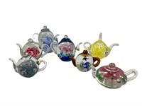 Tea Pot Art Glass Paperweights