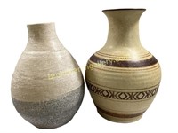 2 Contemporary  Pottery Vases