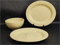 SECLA Portugal Pale Yellow Ceramic Bowl & Platters