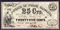 1863 25 Cent North Carolina Obsolete Note