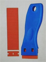Plastic razor blade scraper with 10 replacements