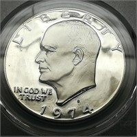 1974 S Eisenhower $1 PR69 DCAM SILVER PCGS