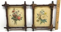 Antique Framed Flower Prints