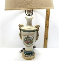 Antique Porceline George & Martha Victorian Lamp