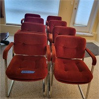 B409 EIGHT Rust/Orange Chairs - well built