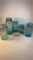 VTG Blue Ball Canning Jars