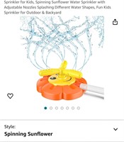 Gloweeen Toys Spinning Sunflower Water Sprinkler