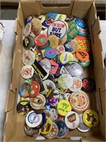 Large lot of pinback buttons