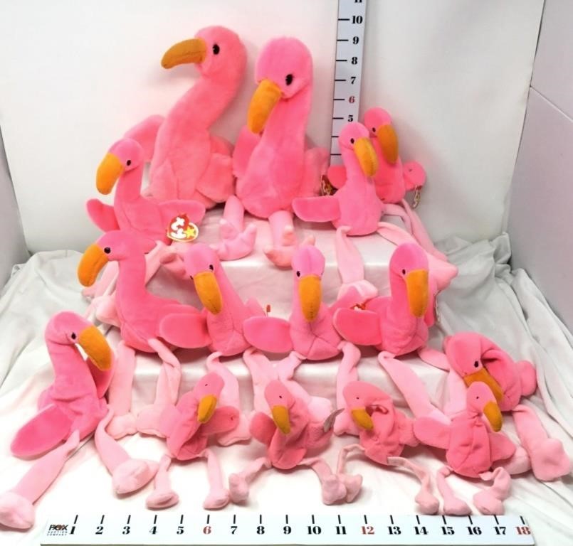 (15) Flamingo Beanie Babies