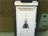 Golden Lighting Blak Hanging Light, new