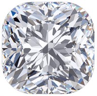 Cushion 2.84 carats E VVS2 Certified Lab Diamond