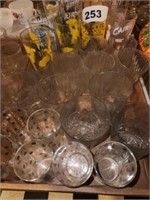 LOT VARIOUS GLASS TUMBLERS- JELLY GLASSES & OTHERS