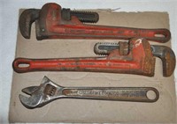(2) 12" Ridgid pipe wrenches