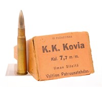 K.K.KOVIA 7,7 mm VTG FOREIGN AMMUNITION .303 BRIT