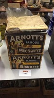 2 x Paper Label Biscuit Tins
