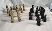 RadicalN Marble Chess pieces.