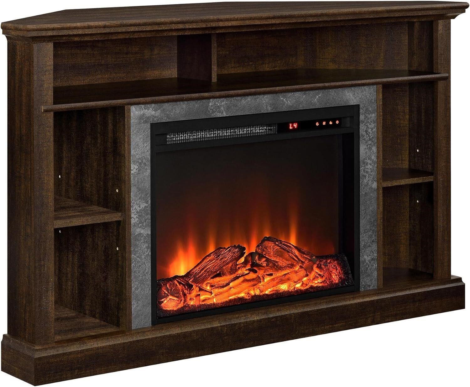 Overland Electric Corner Fireplace  Espresso