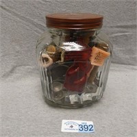 Cracker Jar with Kitchen Collectibles