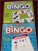 2 Learning Bingo Games - Five Senses & Alphabet