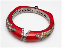 Rina Limor Calypso Sterling & Enamel Bangle.