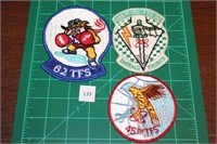 62nd TFS; 308th TFS; 45th TFS (3 Patches) USAF Mil