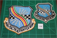 401st TFW Patch & Sticker (2 Patches) USAF 1970s