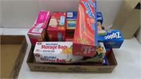large lot of kitchen storage bags