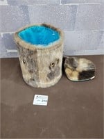 Very old Seal skin basket made by Inuit peoples