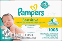 12-Pk Pampers Baby Wipes Sensitive Perfume Free